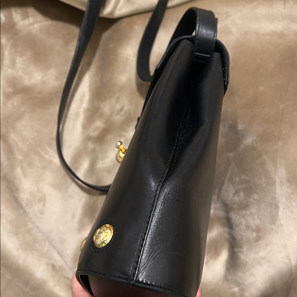 Salvatore Ferragamo High Heel Black Leather Two Way Crossbody Handbag- Gorgeous! - Picture 5 of 14
